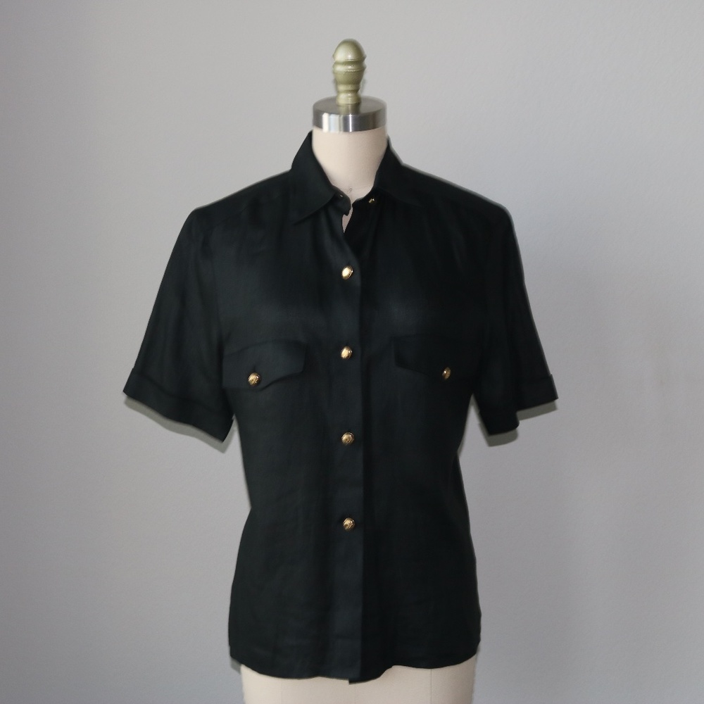 CHANEL Linen S/S top